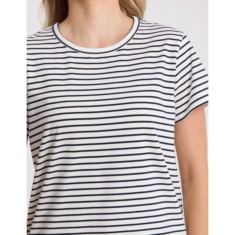 Stella + Gemma Classic Stripe Tee White With Navy Stripe image number 2